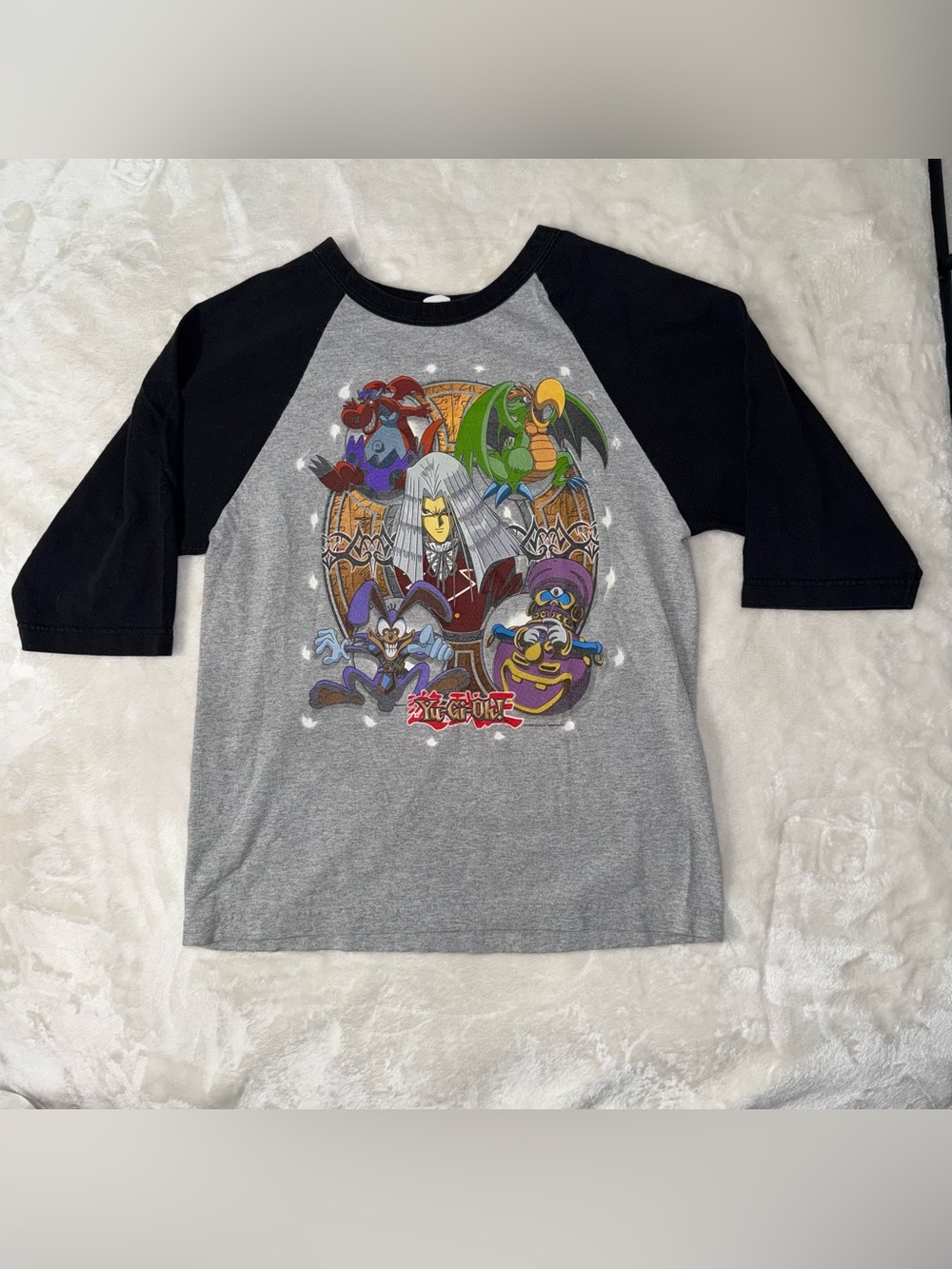 Vintage 1996 Yu-Gi-Oh Kids 3/4 Sleeve T-shirt